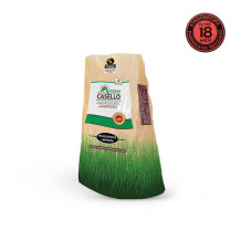 Parmigiano Reggiano da 1 chilo sottovuoto con in alto a destra bollino di stagionatura di 18 mesi